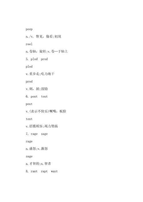 GRE词汇精选易错部分总结一