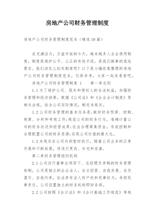 房地产公司财务管理制度.docx