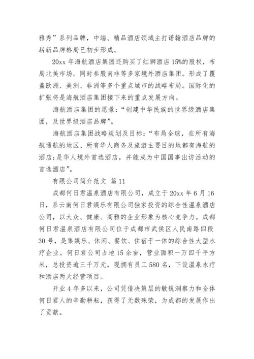 有限公司简介范文.docx