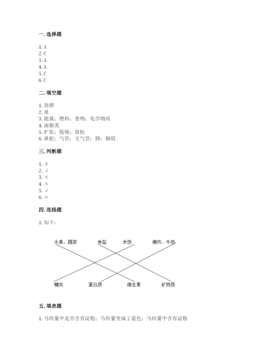 教科版四年级上册科学期末测试卷（轻巧夺冠）.docx