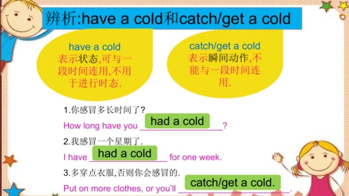 人教版八下Unit 1 What's the matter? SectionA词汇精讲课件