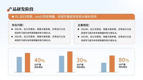 蓝橙色简约风数据内容PPT版式合集