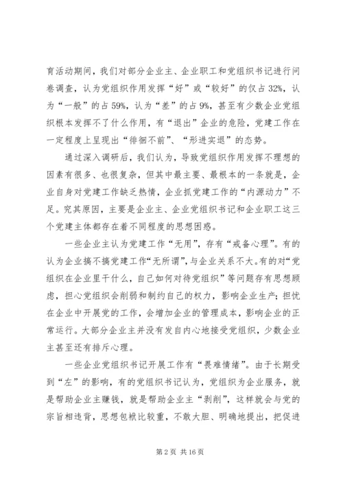 全省非公有制企业党建工作现场推进会经验材料.docx
