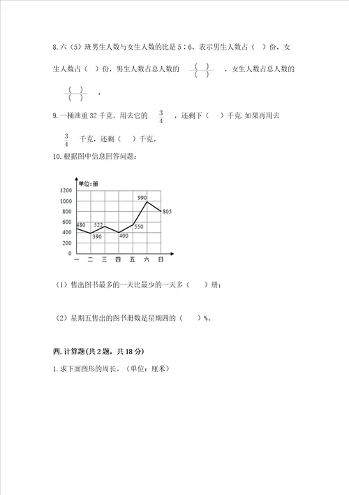 2022六年级上册数学期末测试卷带答案研优卷