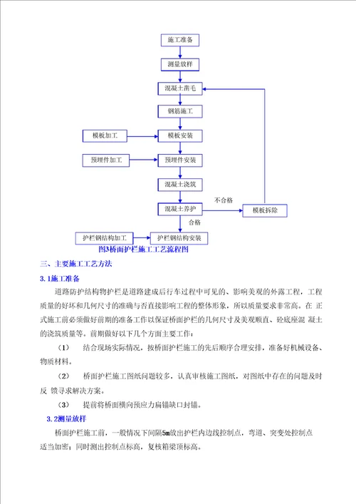 桥面护栏施工技术交底