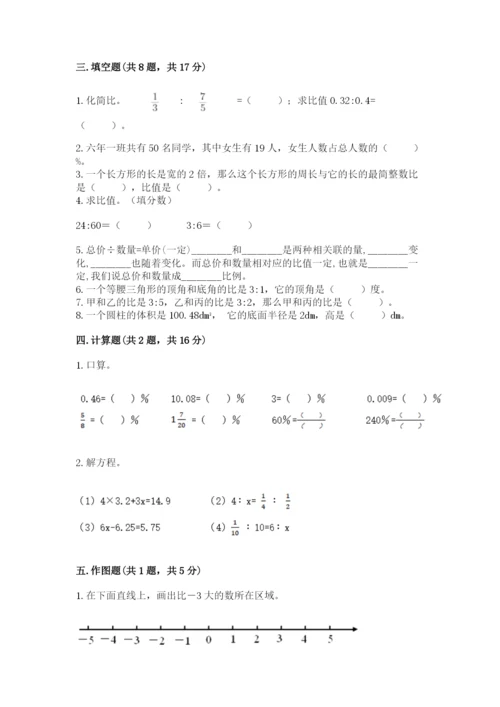 福州市马尾区六年级下册数学期末测试卷带答案.docx