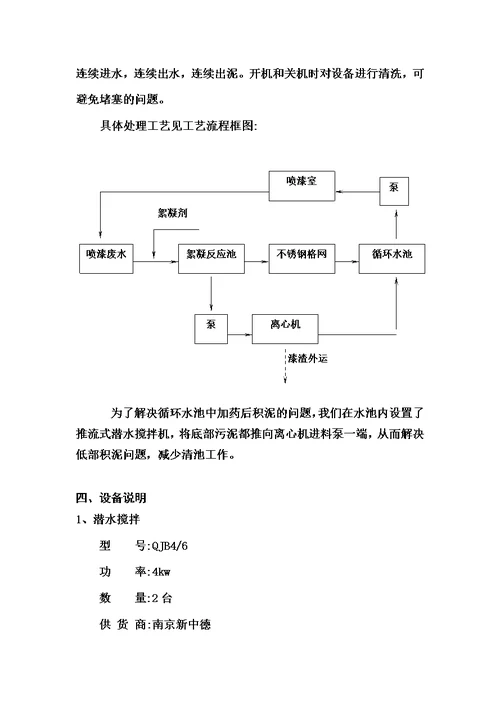 喷漆循环水解决措施方案模板