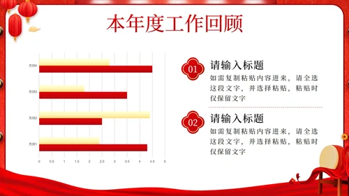 红色中国风开门红年终总结汇报PPT模板