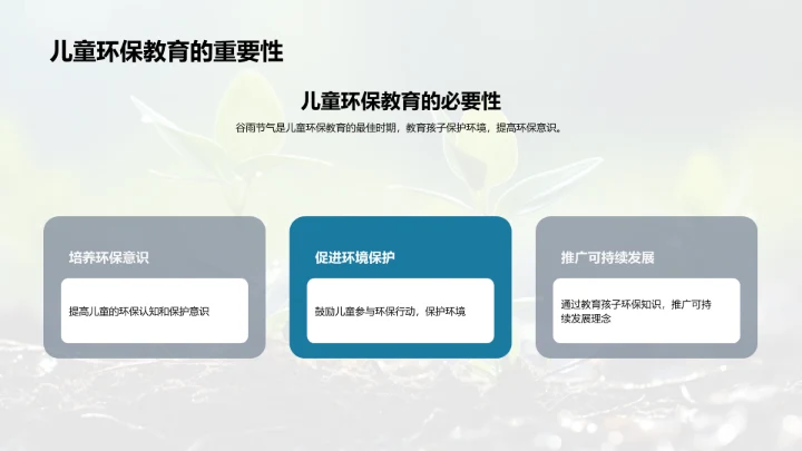 谷雨与环境教育