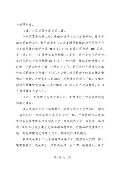 乡镇武装部长个人总结.docx