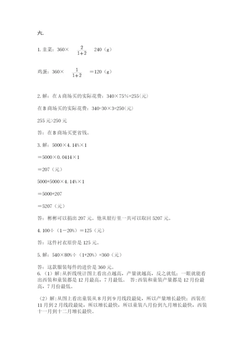 四川省【小升初】2023年小升初数学试卷含答案（达标题）.docx
