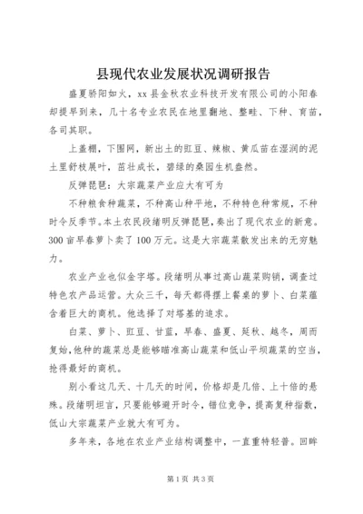 县现代农业发展状况调研报告.docx