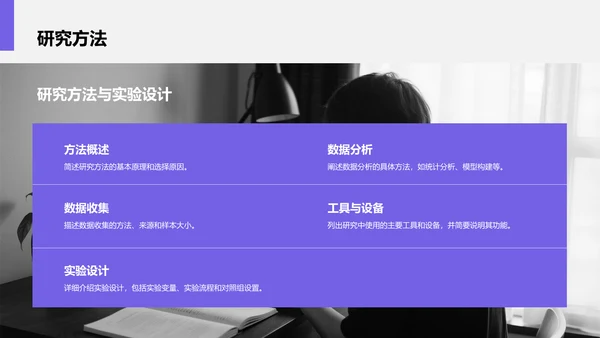 紫色商务风文献汇报答辩专用模板PPT模板