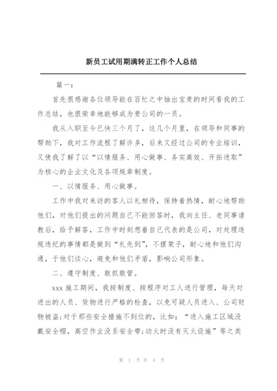 新员工试用期满转正工作个人总结.docx