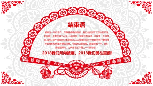 喜庆剪纸民俗狗年新年春节元旦联欢会PPT