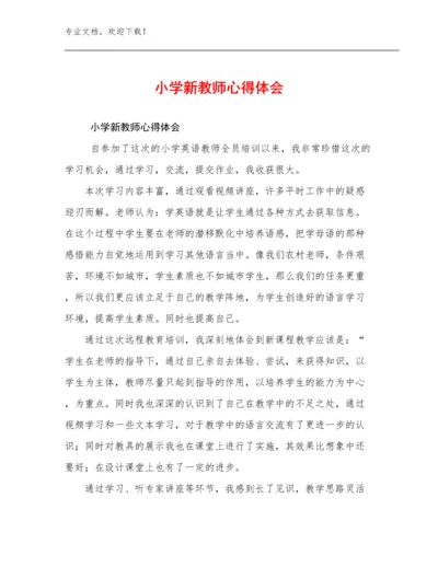 小学新教师心得体会范文14篇合辑.docx