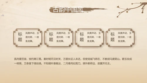 古香古色中医科年终总结报告动态PPT模板