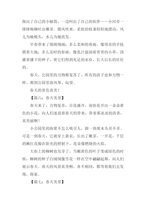 春天美景作文100字.docx