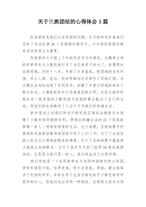 关于民族团结的心得体会3篇.docx