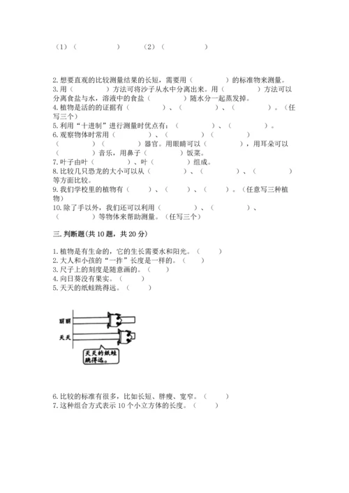 教科版一年级上册科学期末测试卷精品（完整版）.docx