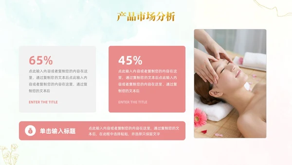小清新风鎏金线条花卉美容医美行业招商项目汇报医美商业计划书