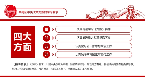 共青团中央改革方案学习教育党课PPT模板