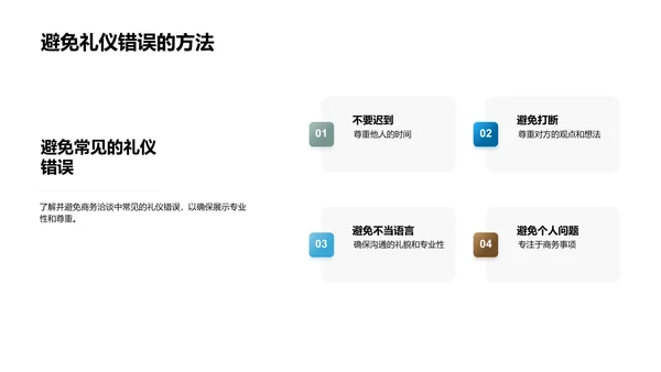 商务洽谈礼仪技巧