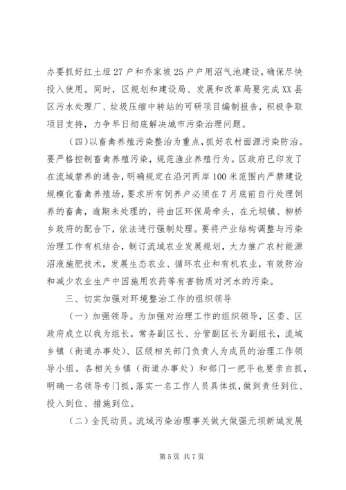 区政府区长在小流域水环境综合治理工作会上的讲话.docx