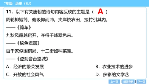 第一单元 隋唐时期：繁荣与开放的时代 期末复习课件