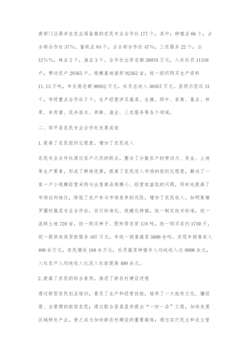 邹平县农民专业合作社发展成效分析.docx