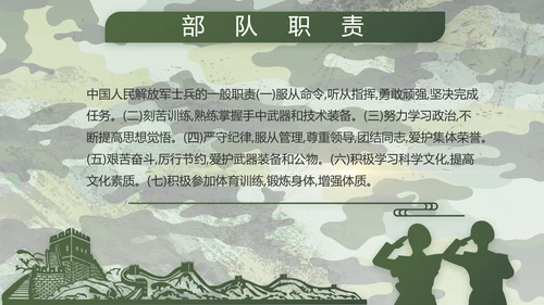 迷彩风退伍老兵拥军计划动态PPT模板