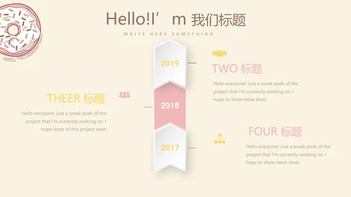 手绘西式蛋糕甜点面包动态PPT