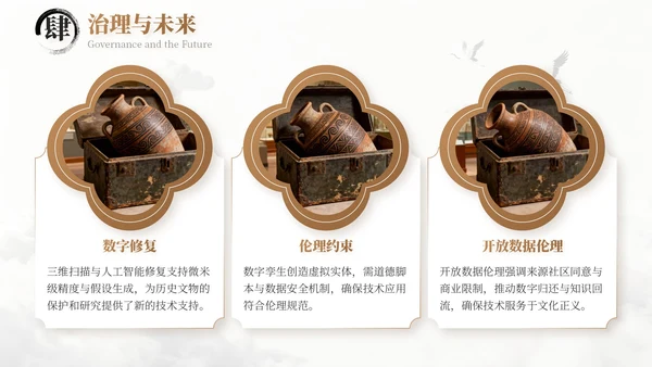 浅棕色中国风国庆博物馆专题讲座PPT模板