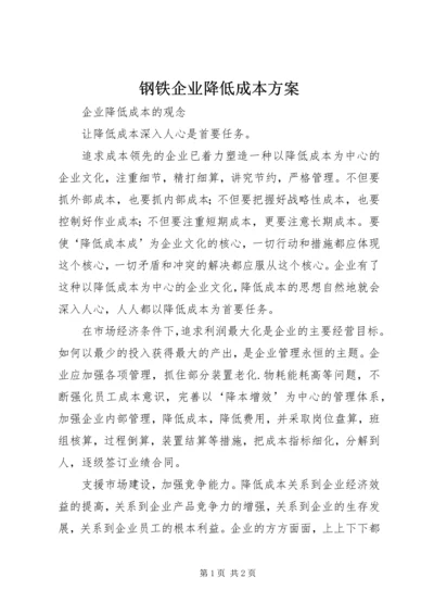 钢铁企业降低成本方案 (4).docx