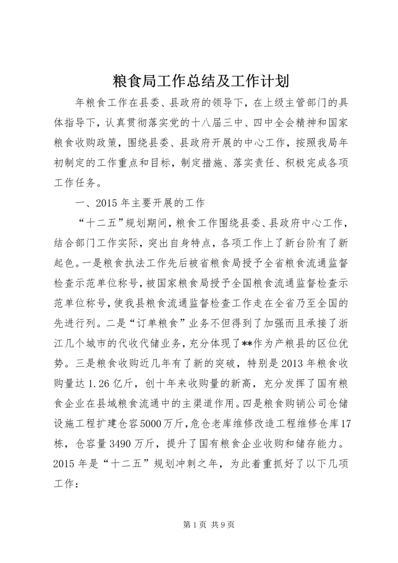 粮食局工作总结及工作计划 (2).docx