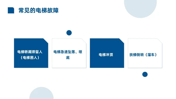蓝色商务实拍风电梯安全知识课程培训PPT课件