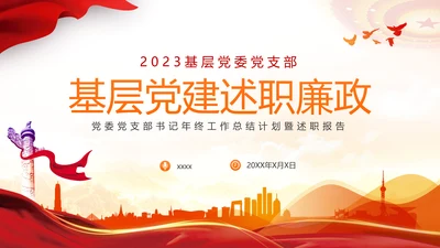 2023党支部书记党建工作述职报告ppt