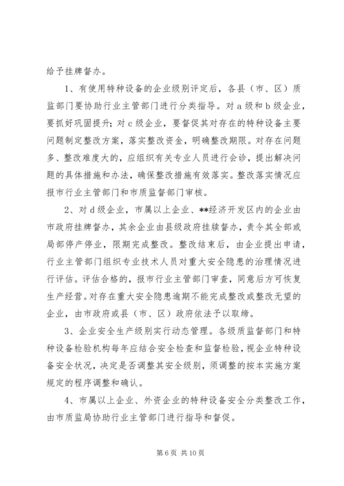 质监局落实企业特种设备安全主体责任工作方案.docx