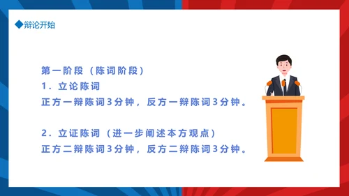 团体辩论赛超级辩论赛红蓝辩论赛PPT模板