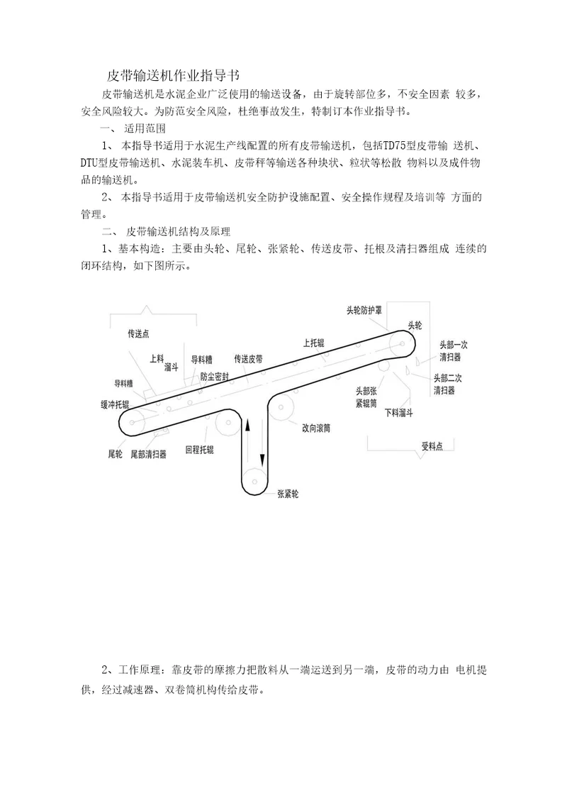 皮带输送机安全操作规程