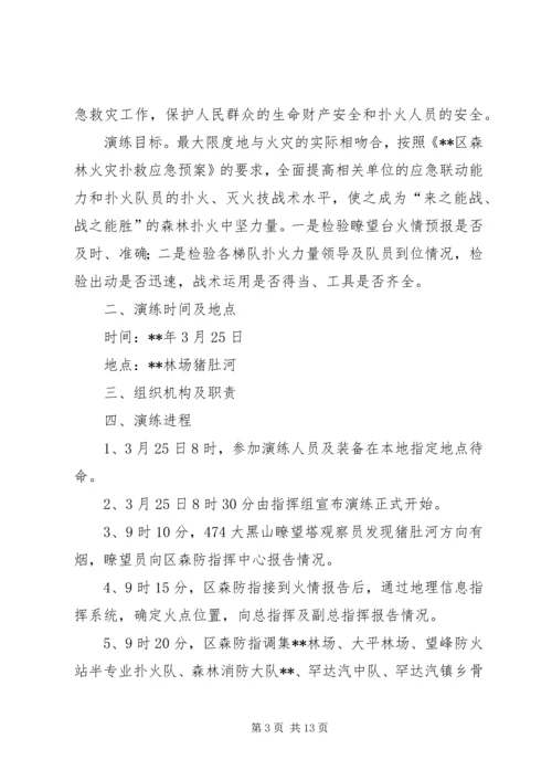 森林防火应急演练方案（五篇）.docx