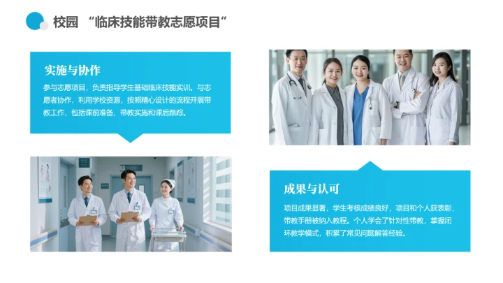 蓝色商务风临床医学专业大学生职业生涯规划职业发展展示PPT