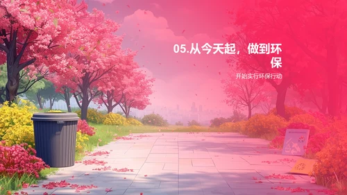 环保生活实践教育PPT模板