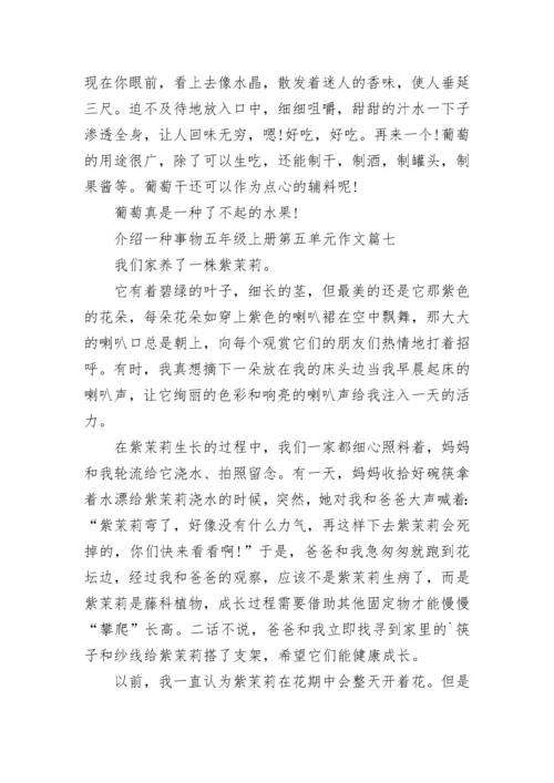 介绍一种事物五年级上册第五单元作文大全30篇.docx