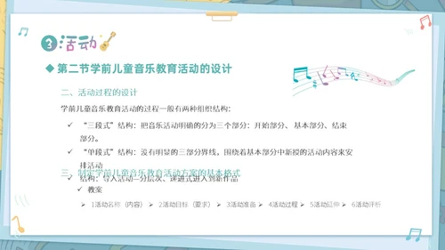 绿色清新卡通儿童学前儿童音乐教育课件PPT幼儿园
