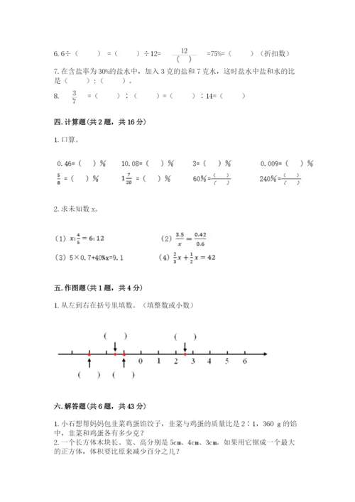 北京版小学六年级下册数学期末综合素养测试卷及参考答案【典型题】.docx