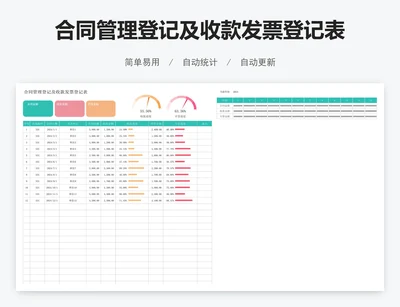 合同管理登记及收款发票登记表