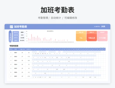 加班考勤表