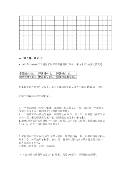 沪教版六年级数学下学期期末测试题【黄金题型】.docx