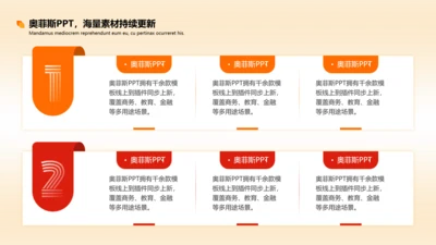 橙色简约对比并列关系2项PPT